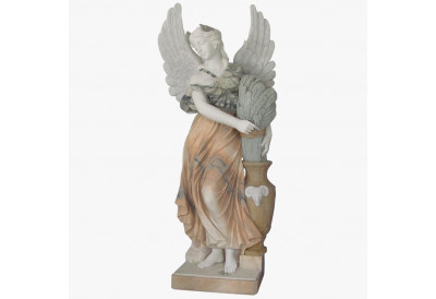 Купить Скульптура из мрамора S_47 Ангел у корзины (цветной мрамор)